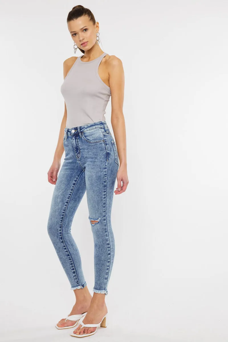 Kara High Rise Ankle Skinny Jeans