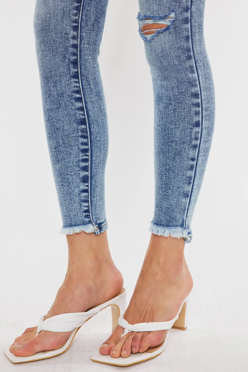 Kara High Rise Ankle Skinny Jeans