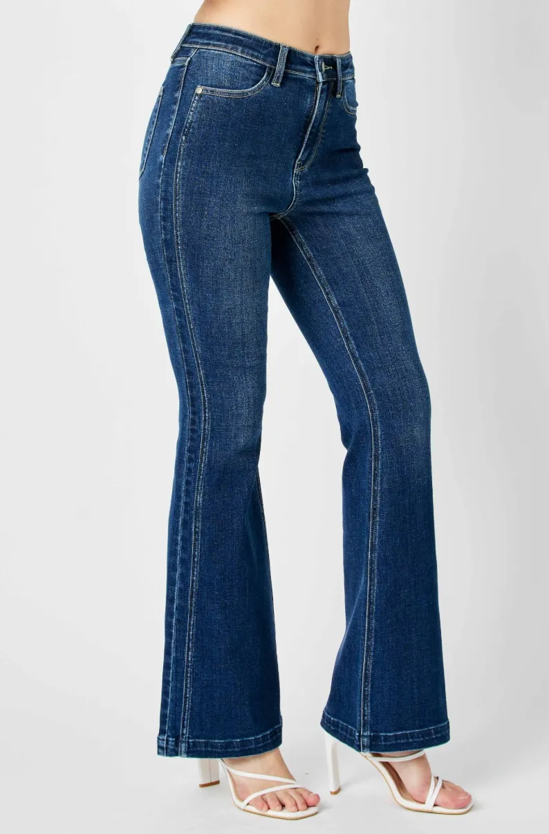 Kelly High Rise Angled Side Seam Flare Jeans