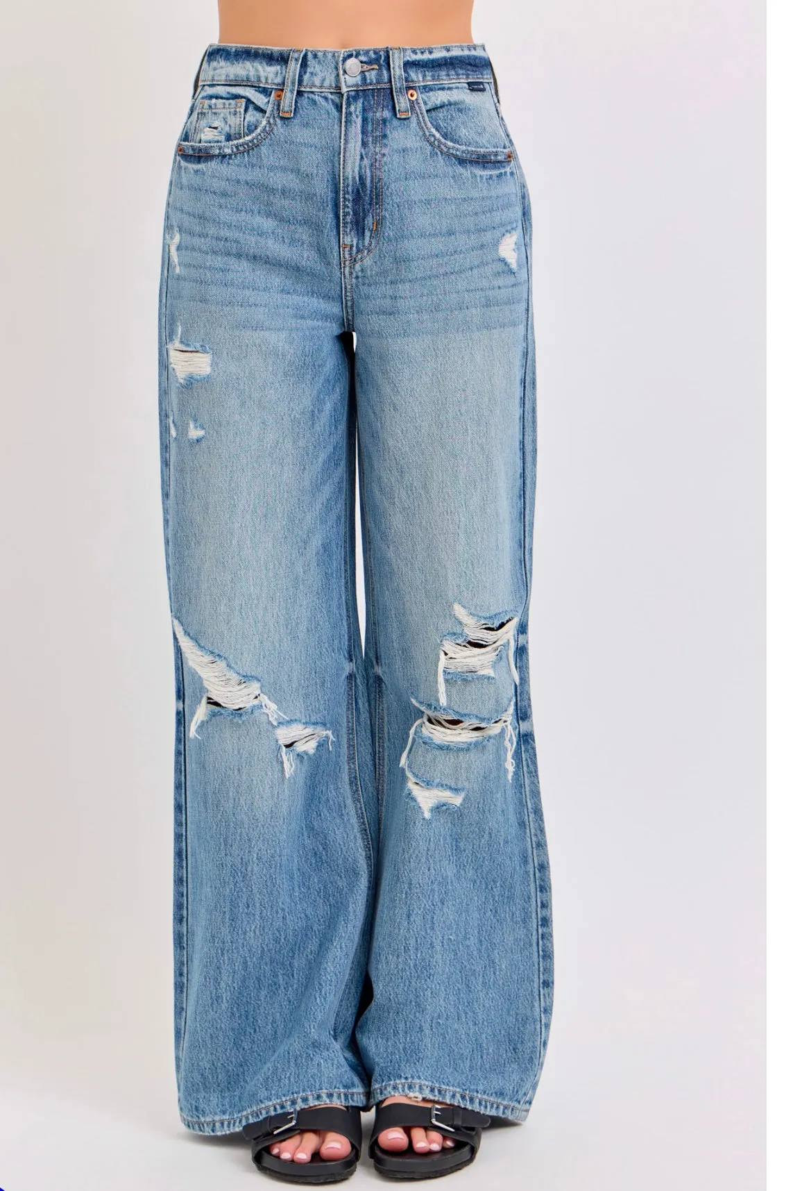 Kelly High Rise Wide Leg Jeans (CELLO)