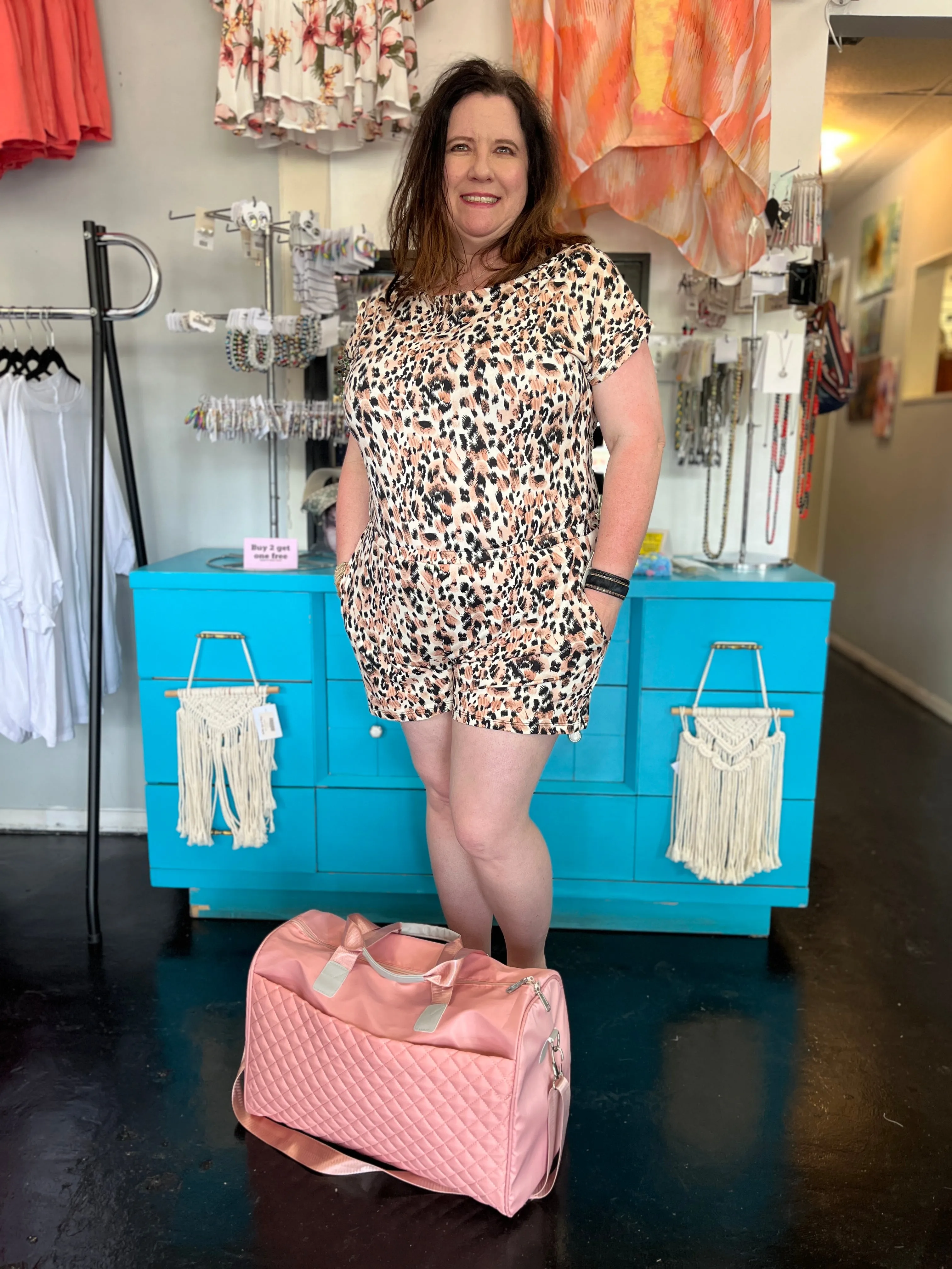 Khaki Leopard Romper