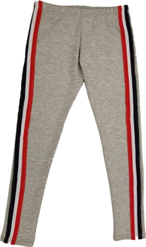 Kids Red/White/Blue Stripe Side Leggings