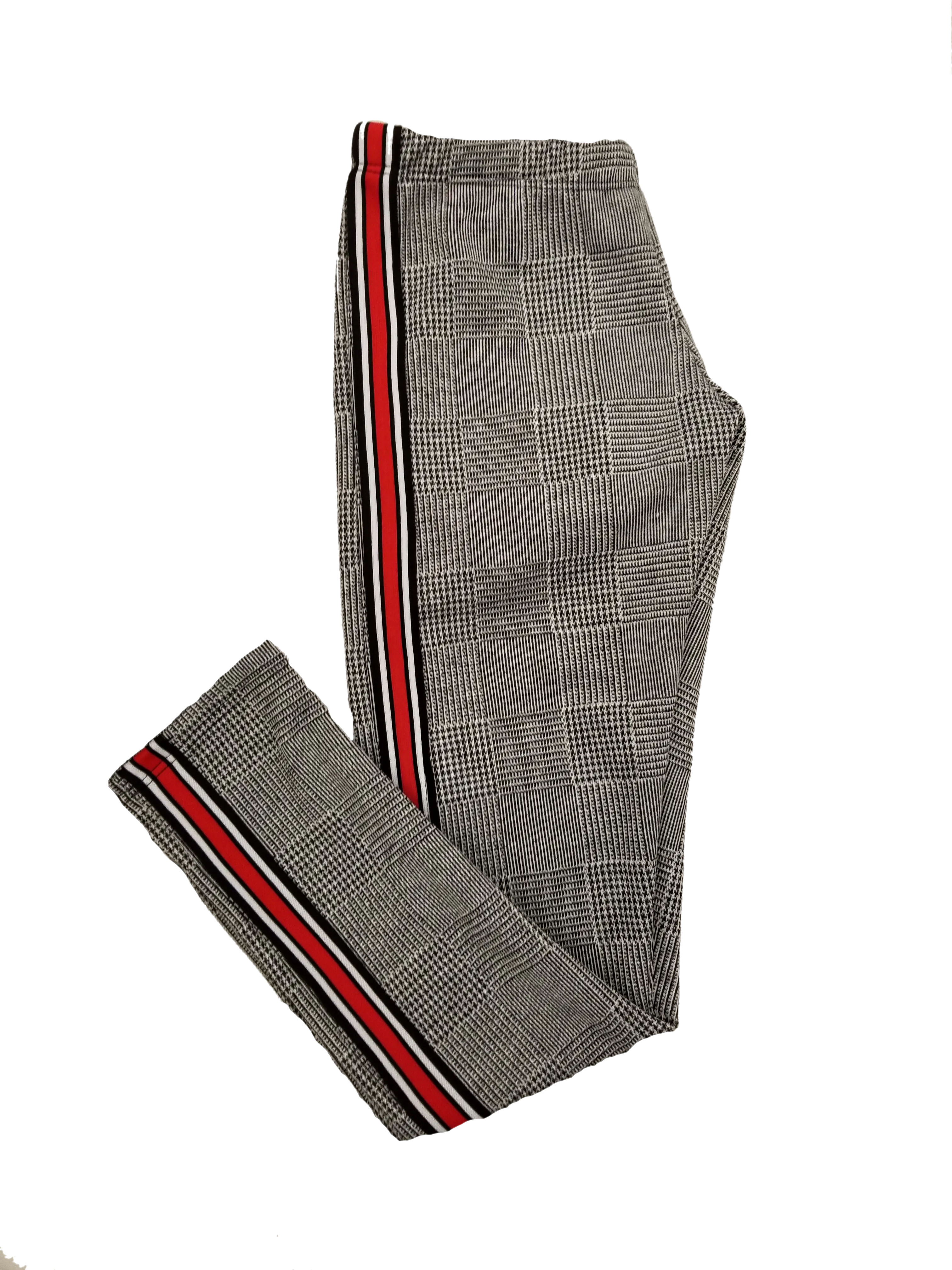 Kids Stripe Side Plaid Leggings