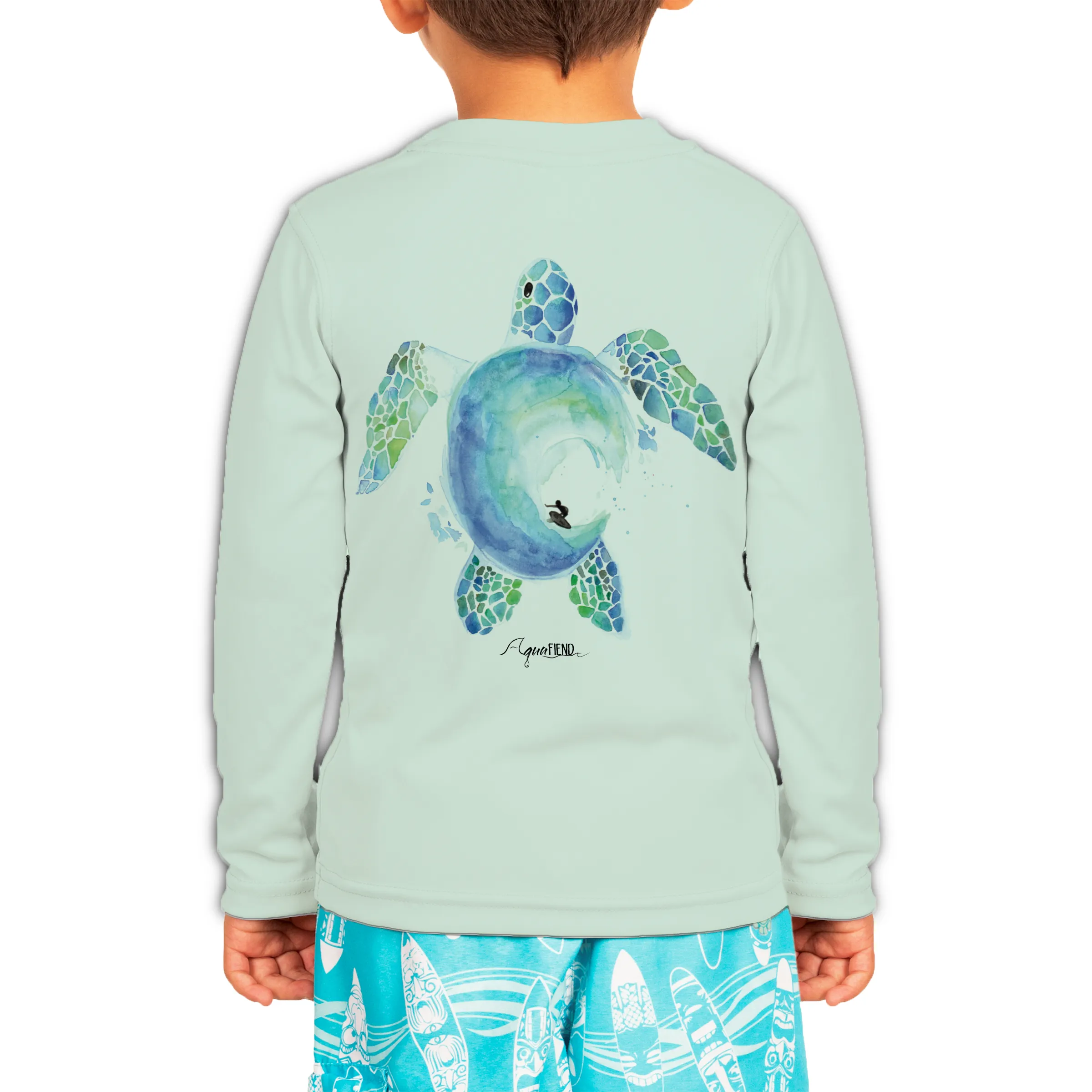 Kids Surfin' Turtle Long Sleeve