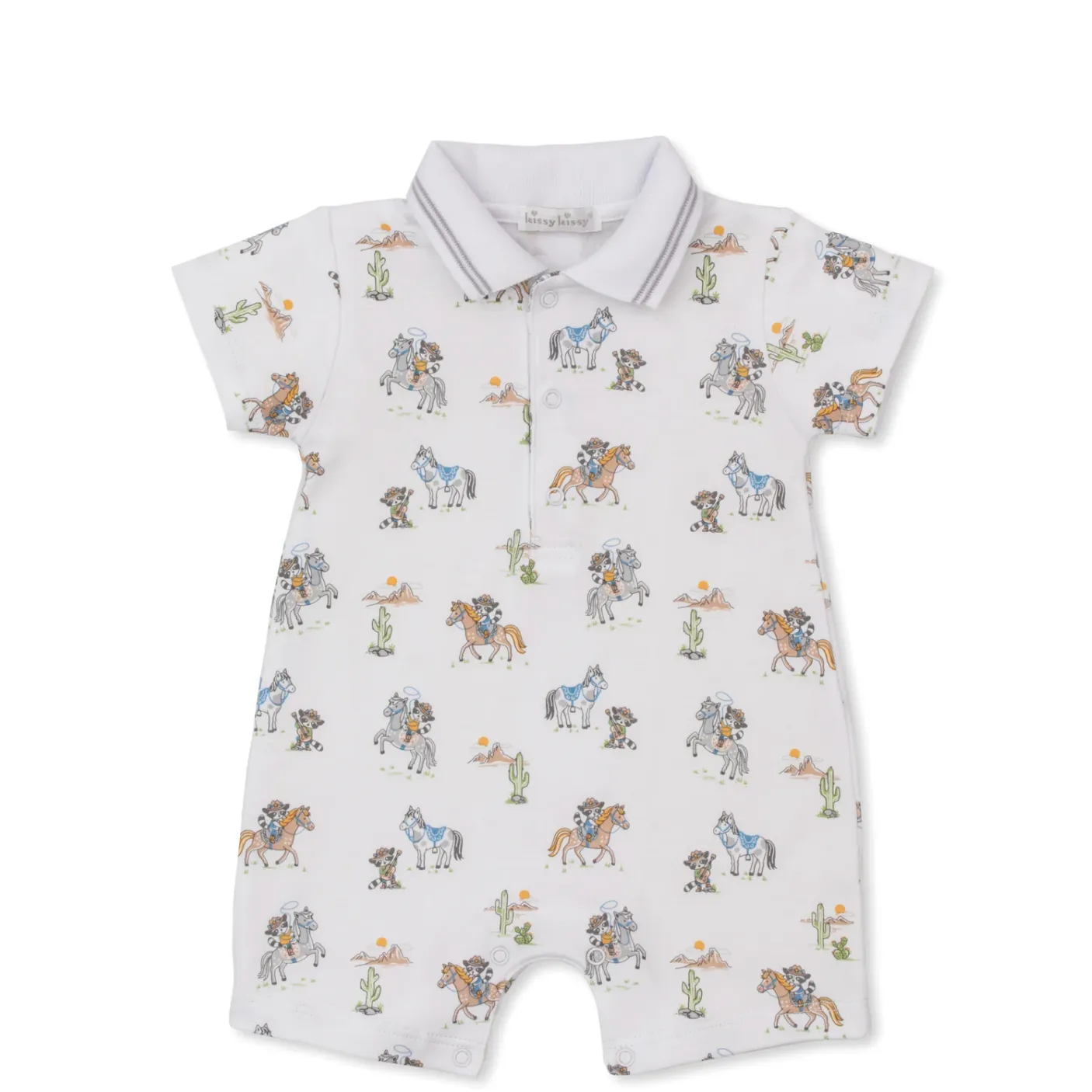 Kissy Kissy Cowpokes Roundup- Short Playsuit