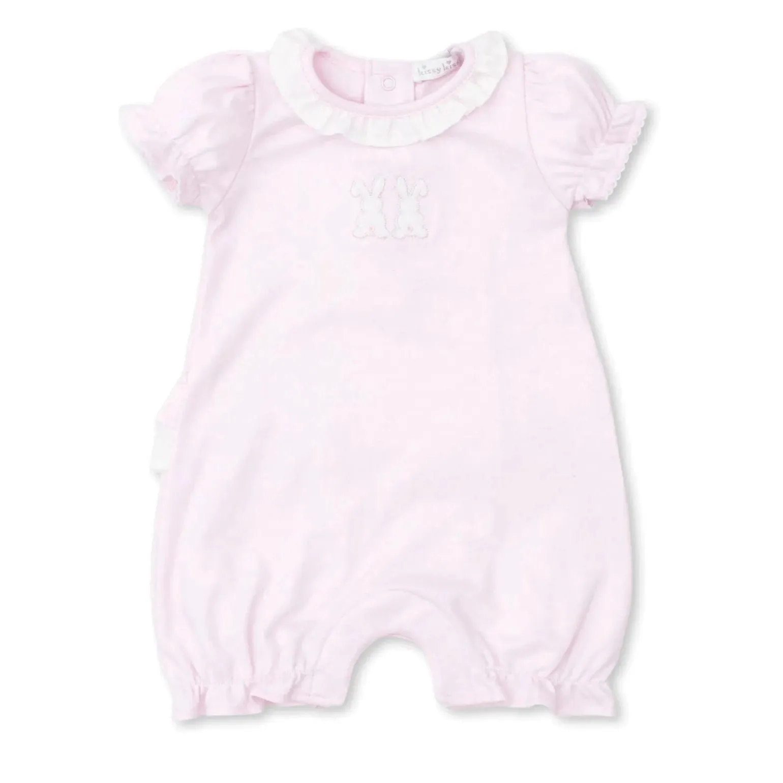 Kissy Kissy Pique Bunny Rabbit Short Playsuit - Pink