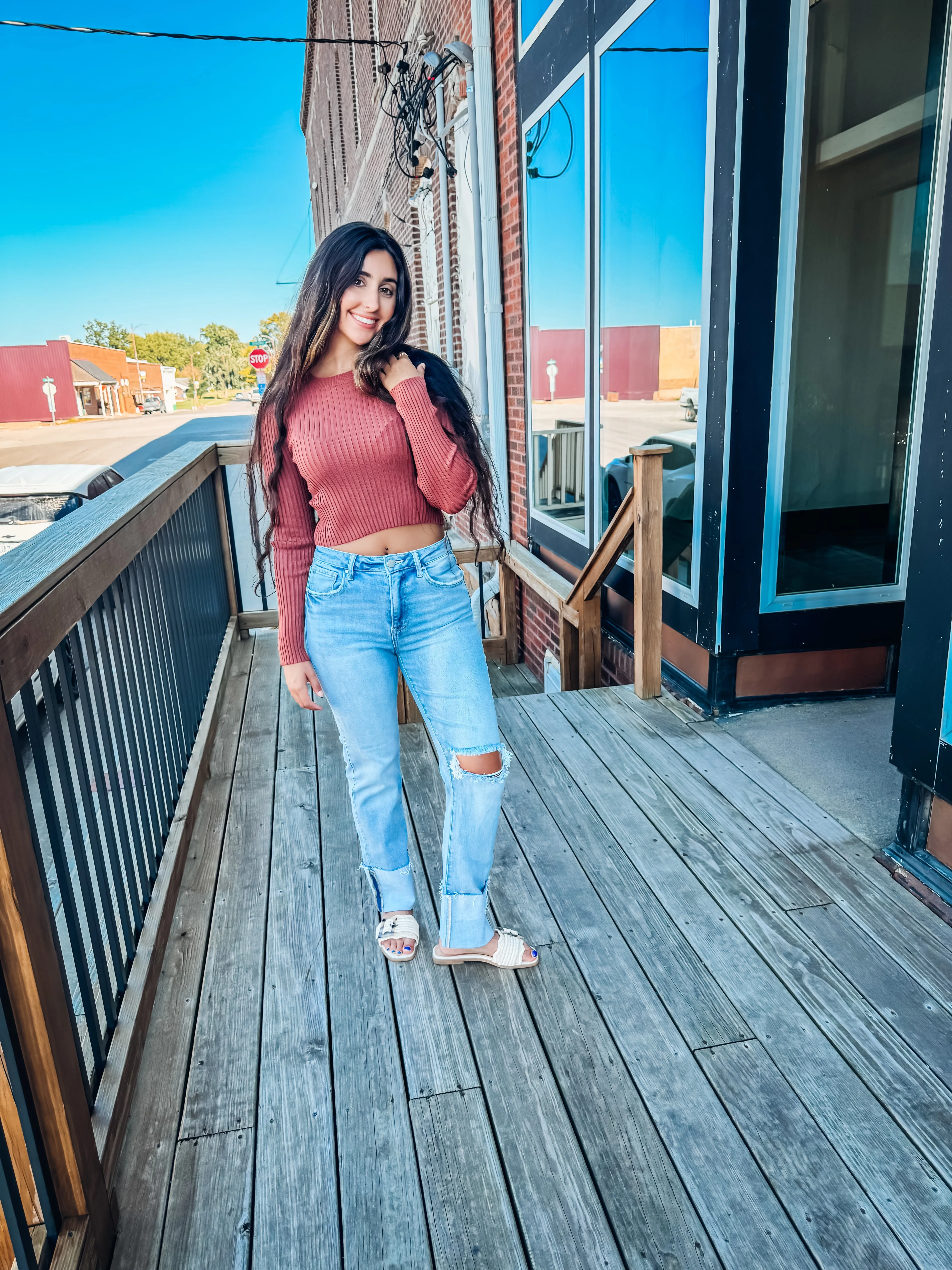 Koen- High Rise Wide Cuffed Straight