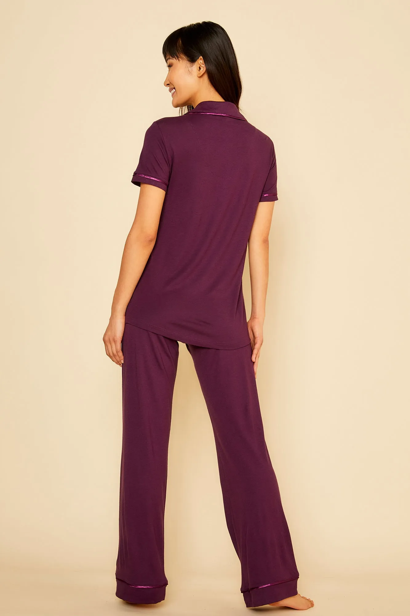 Kurzärmeliges Top & Hose Pyjama-Set