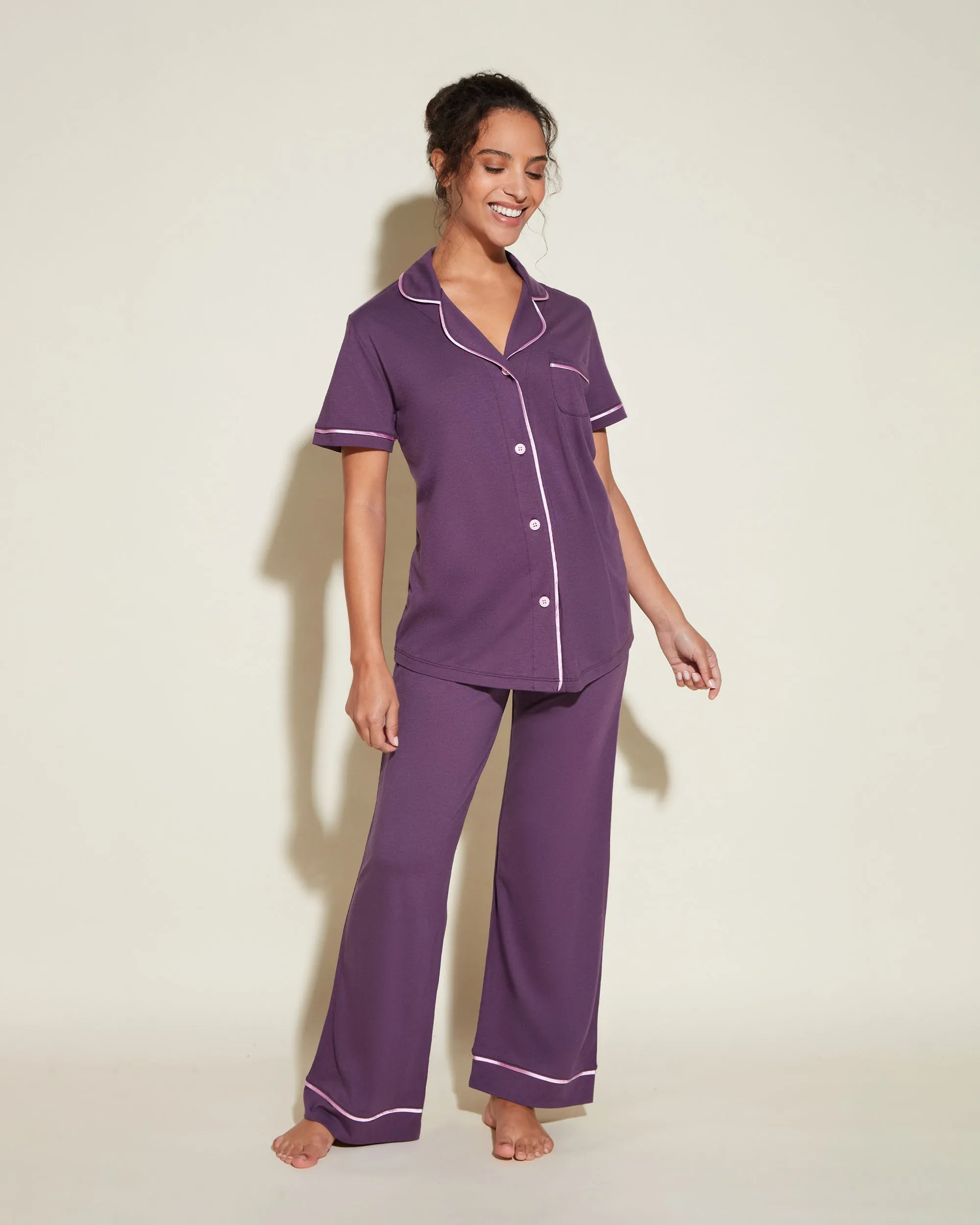 Kurzärmeliges Top & Hose Pyjama-Set