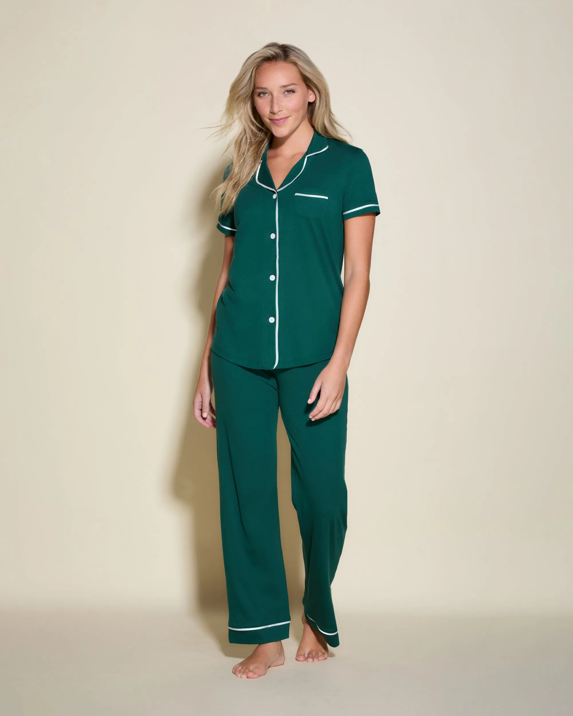 Kurzärmeliges Top & Hose Pyjama-Set