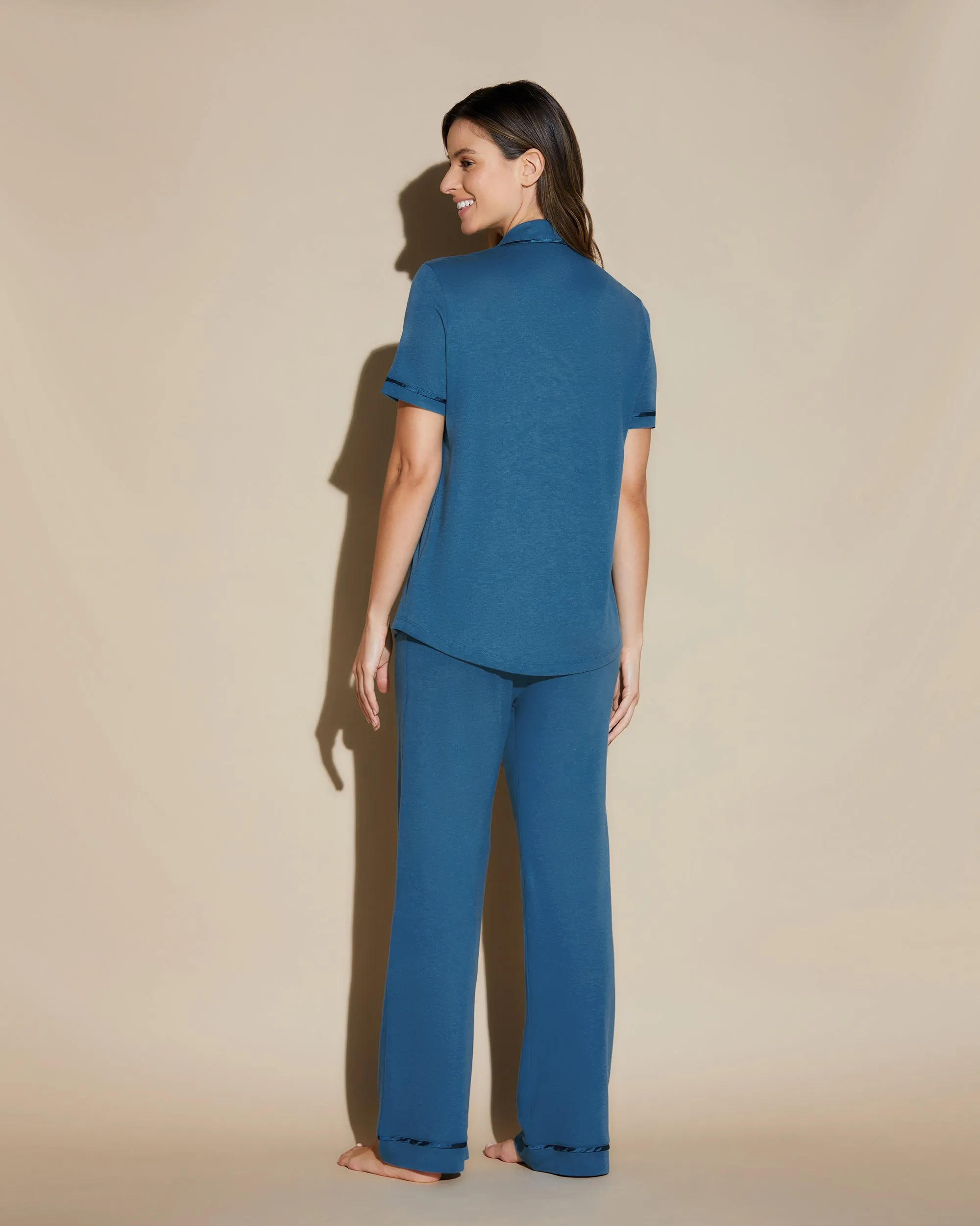 Kurzärmeliges Top & Hose Pyjama-Set