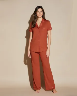Kurzärmeliges Top & Hose Pyjama-Set