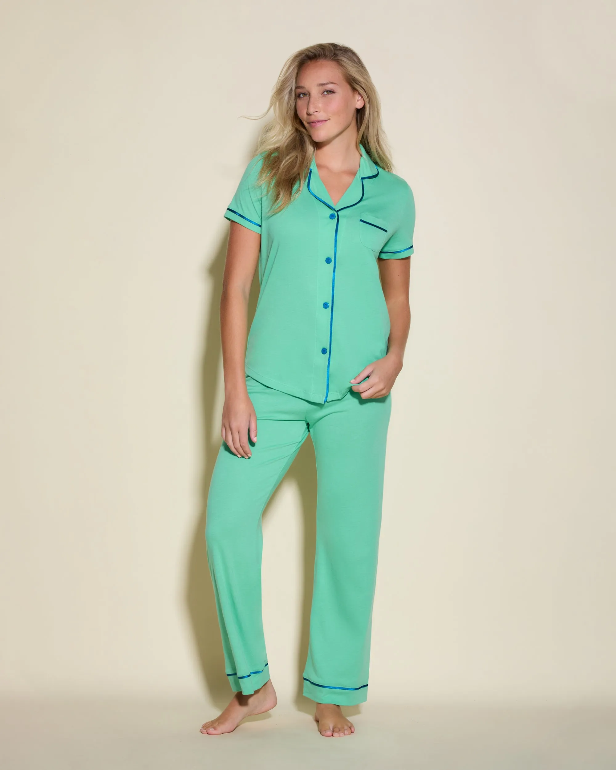 Kurzärmeliges Top & Hose Pyjama-Set