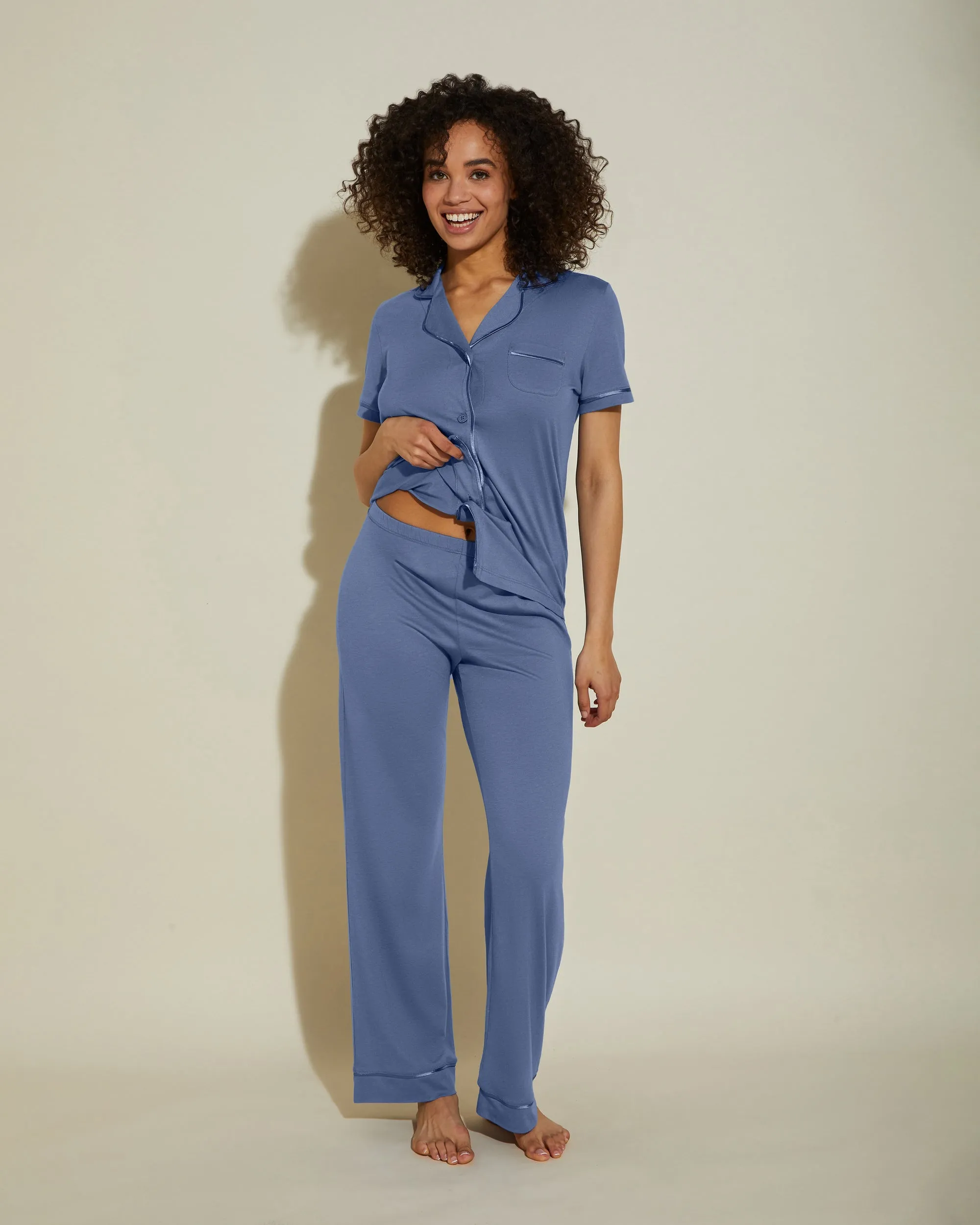 Kurzärmeliges Top & Hose Pyjama-Set
