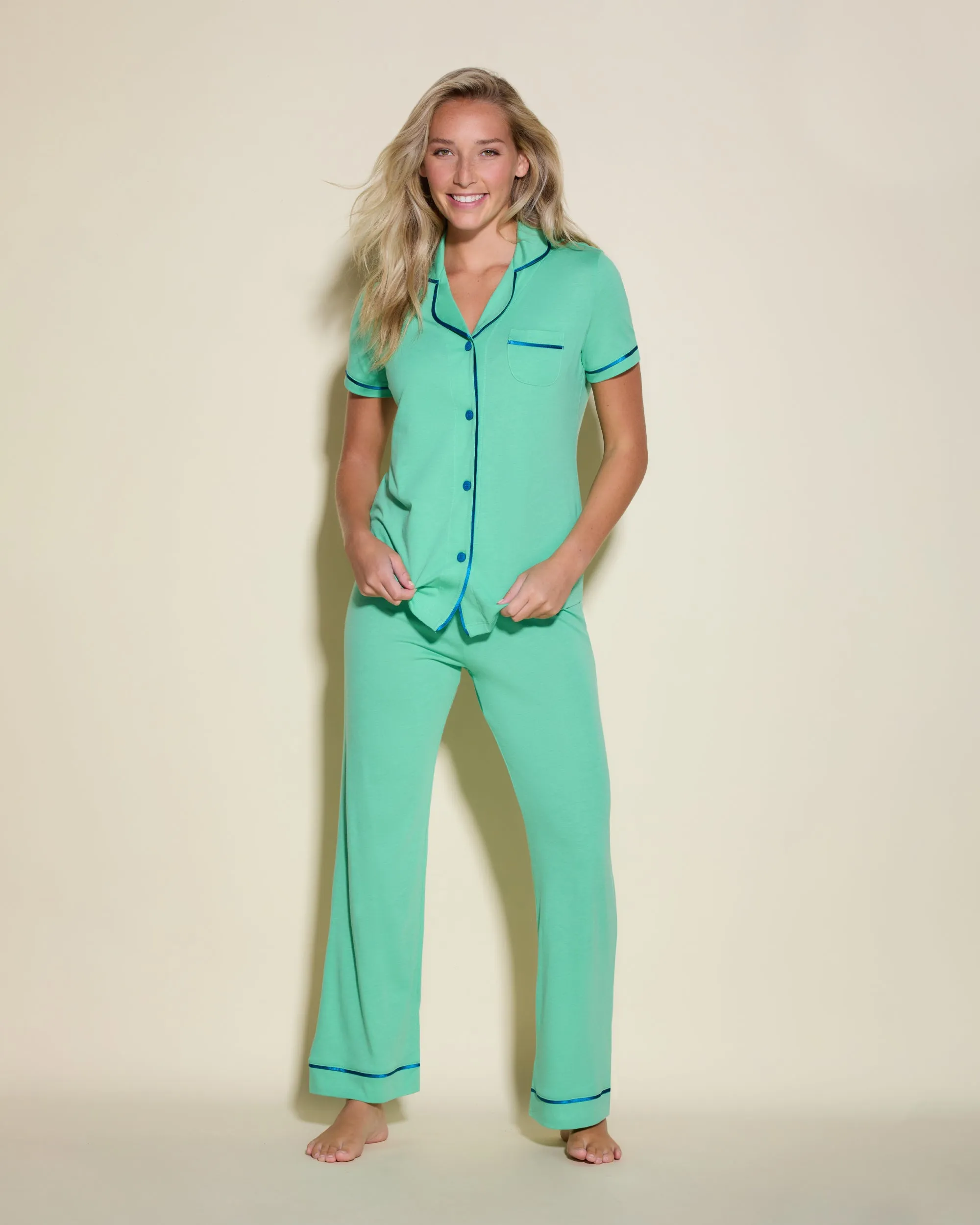 Kurzärmeliges Top & Hose Pyjama-Set