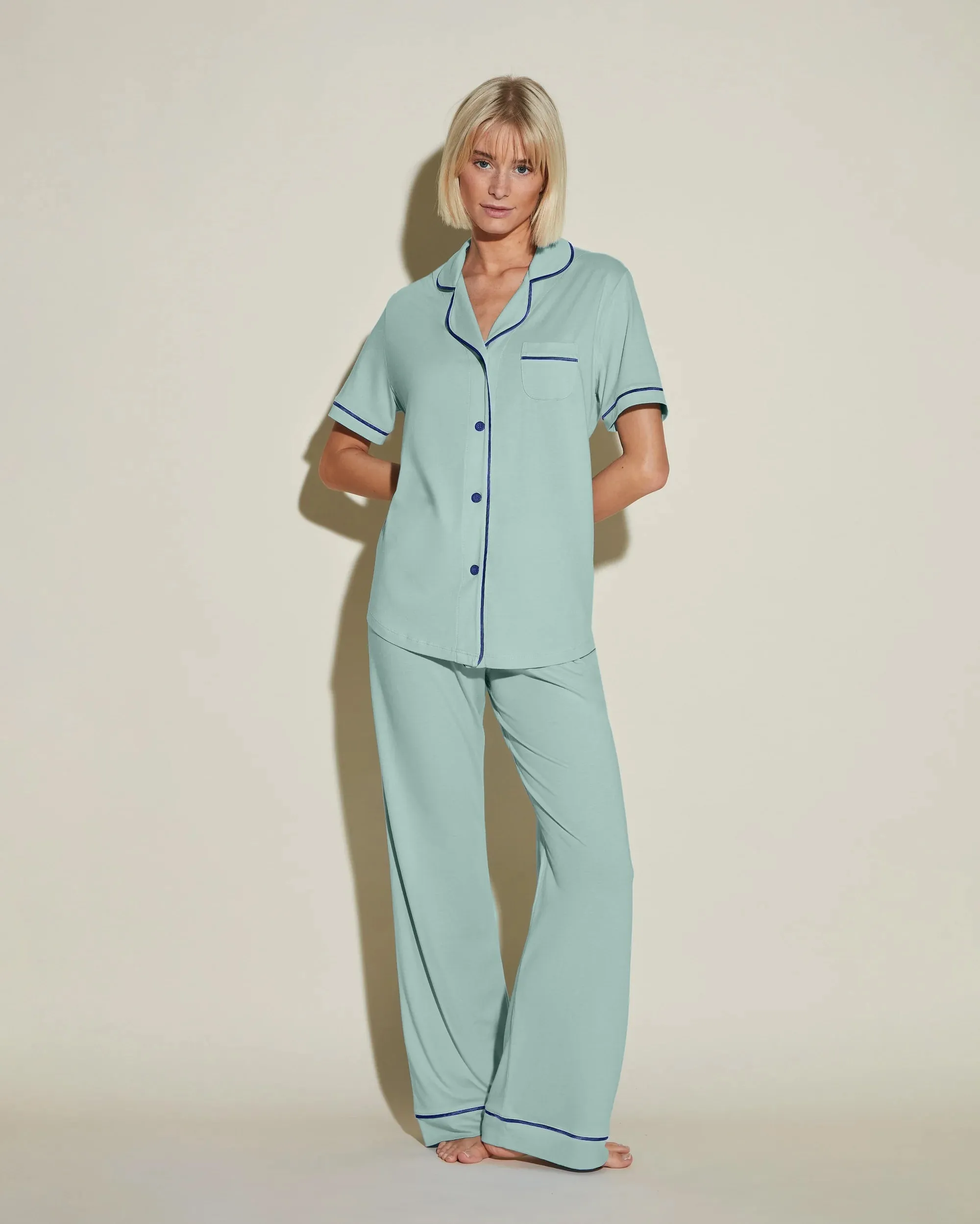 Kurzärmeliges Top & Hose Pyjama-Set