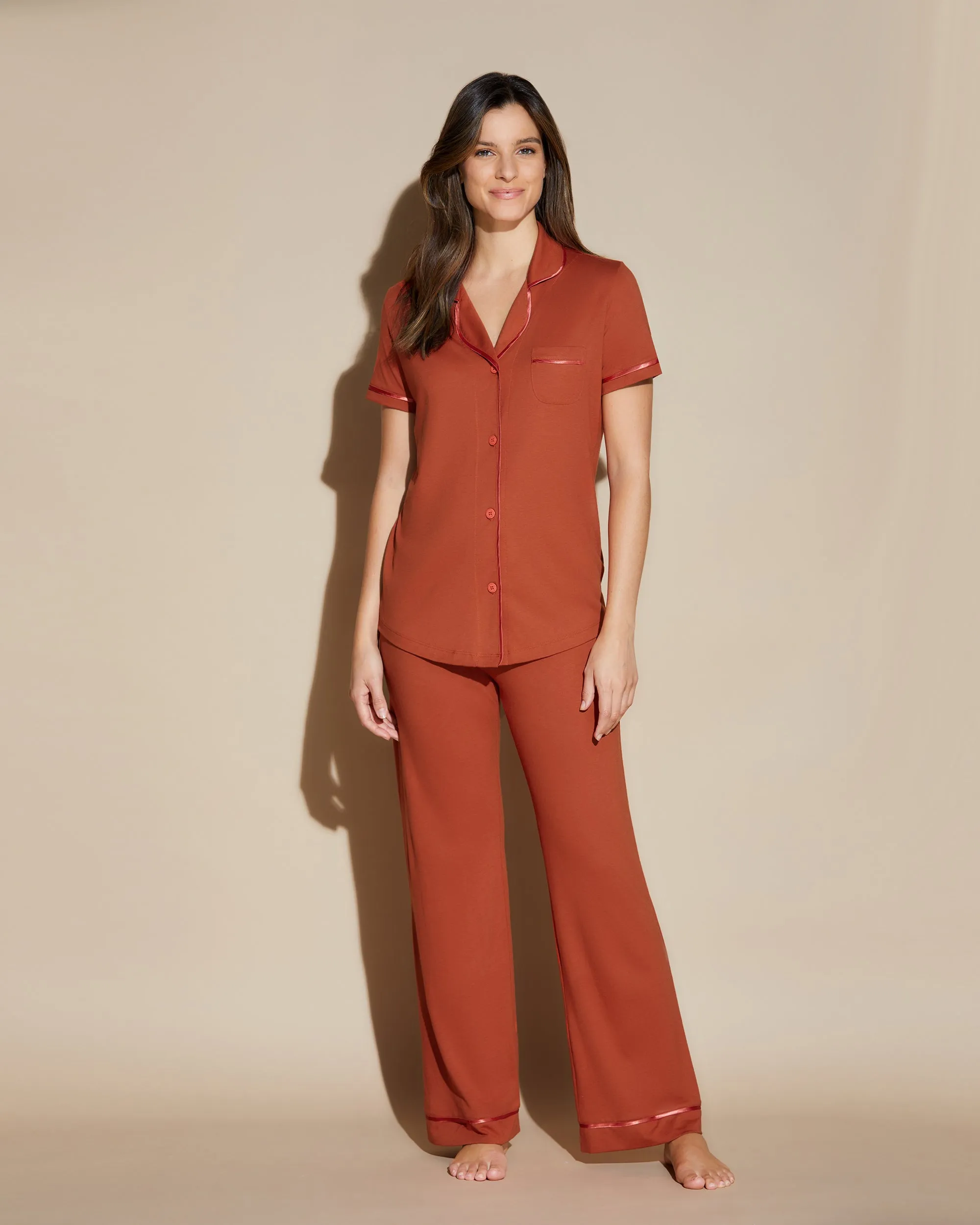Kurzärmeliges Top & Hose Pyjama-Set