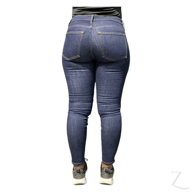 Ladies Super Strong Slightly Stretchy Skinny Denim Jeans | Plain | "Roo"