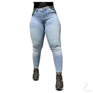 Ladies Super Strong Stretchy Skinny Denim Jeans | Cropped | "Zia"