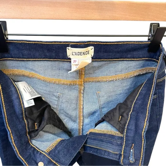 L’agence Sada High Rise Cropped Raw Hem Jeans