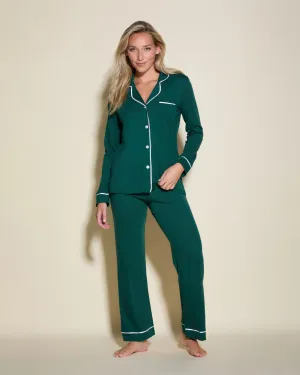 Langärmeliges Top & Boxer Pyjama-Set