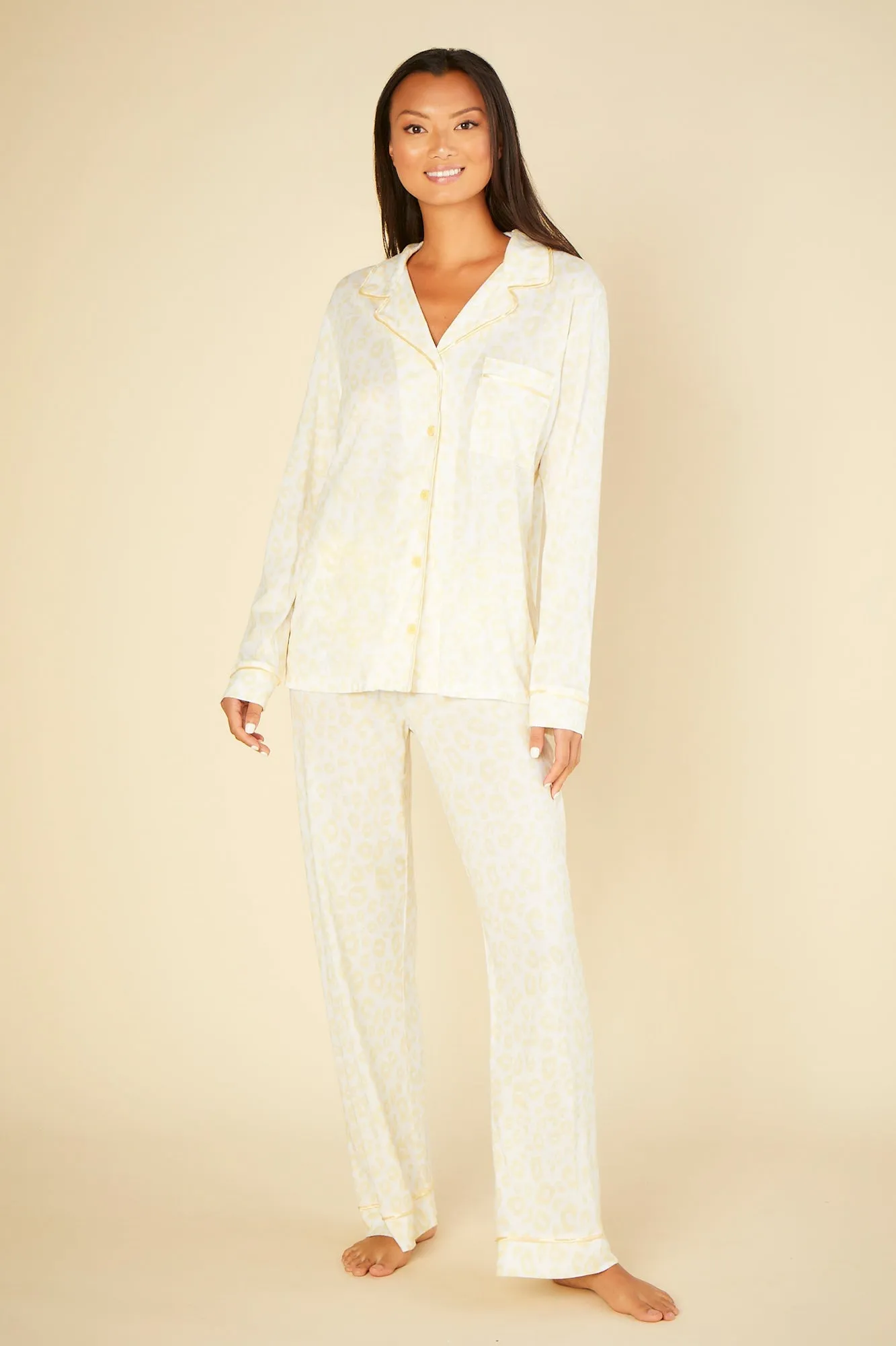 Langärmeliges Top & Hose Pyjama-Set
