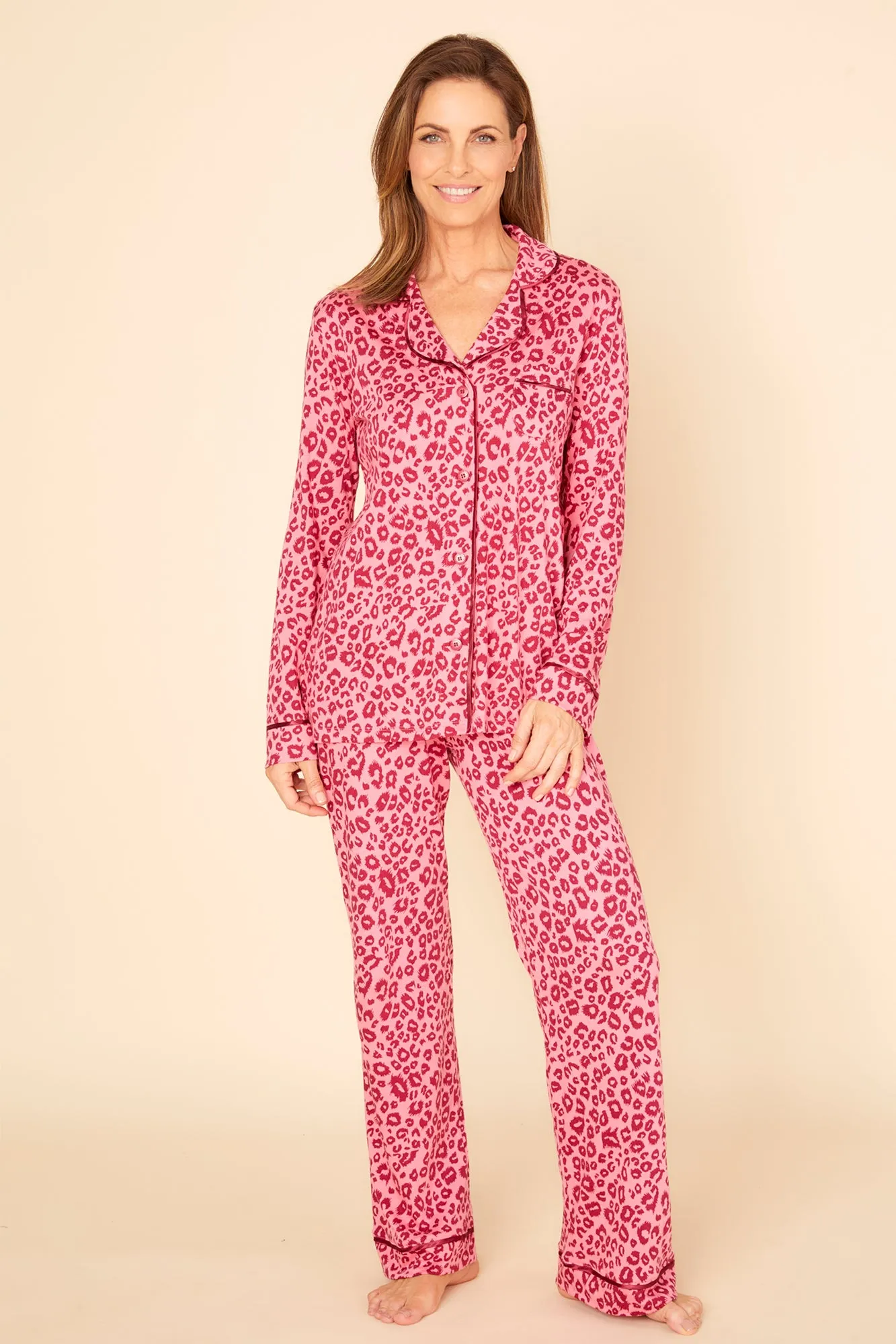 Langärmeliges Top & Hose Pyjama-Set