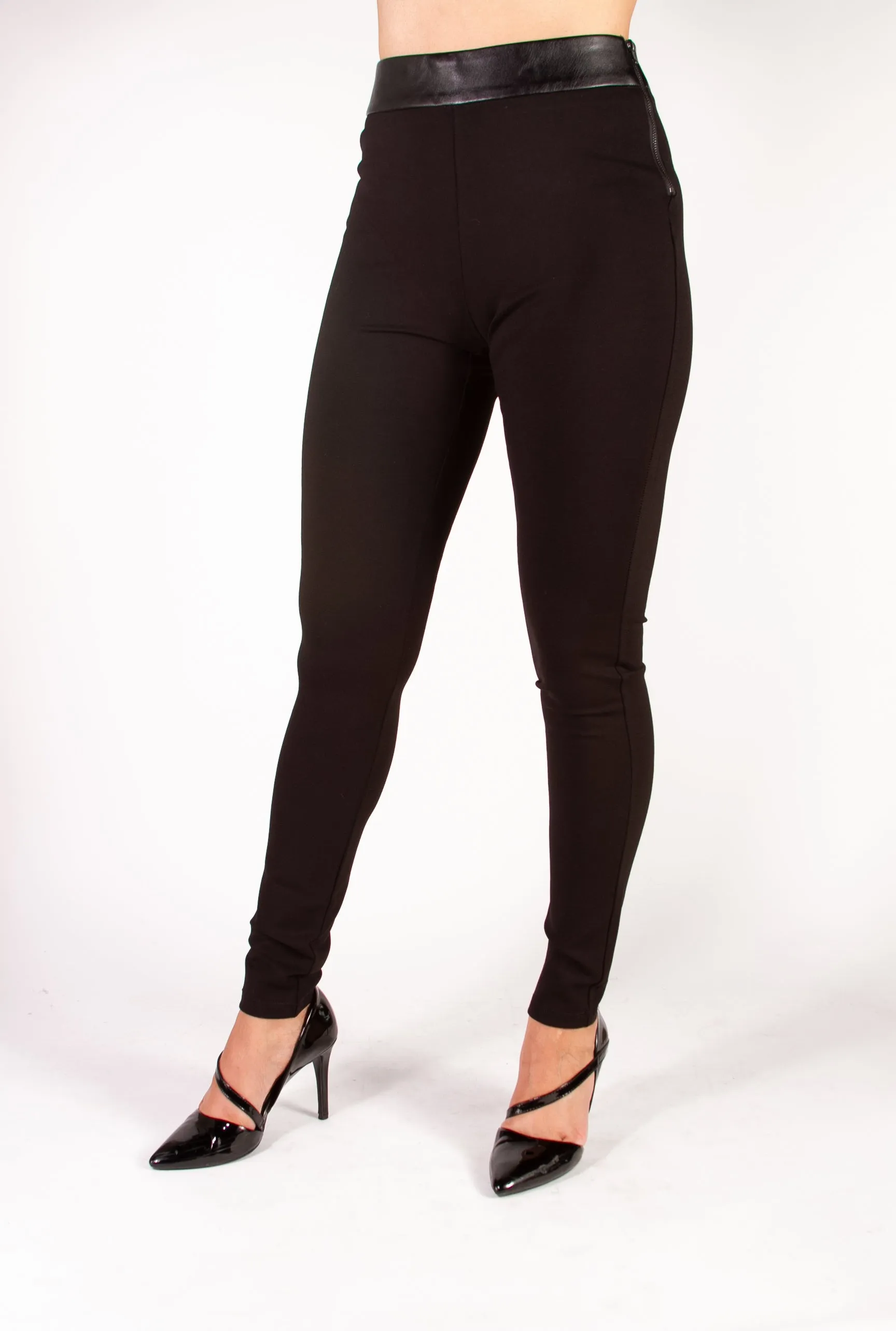 Leggings With Silver Strips On side
