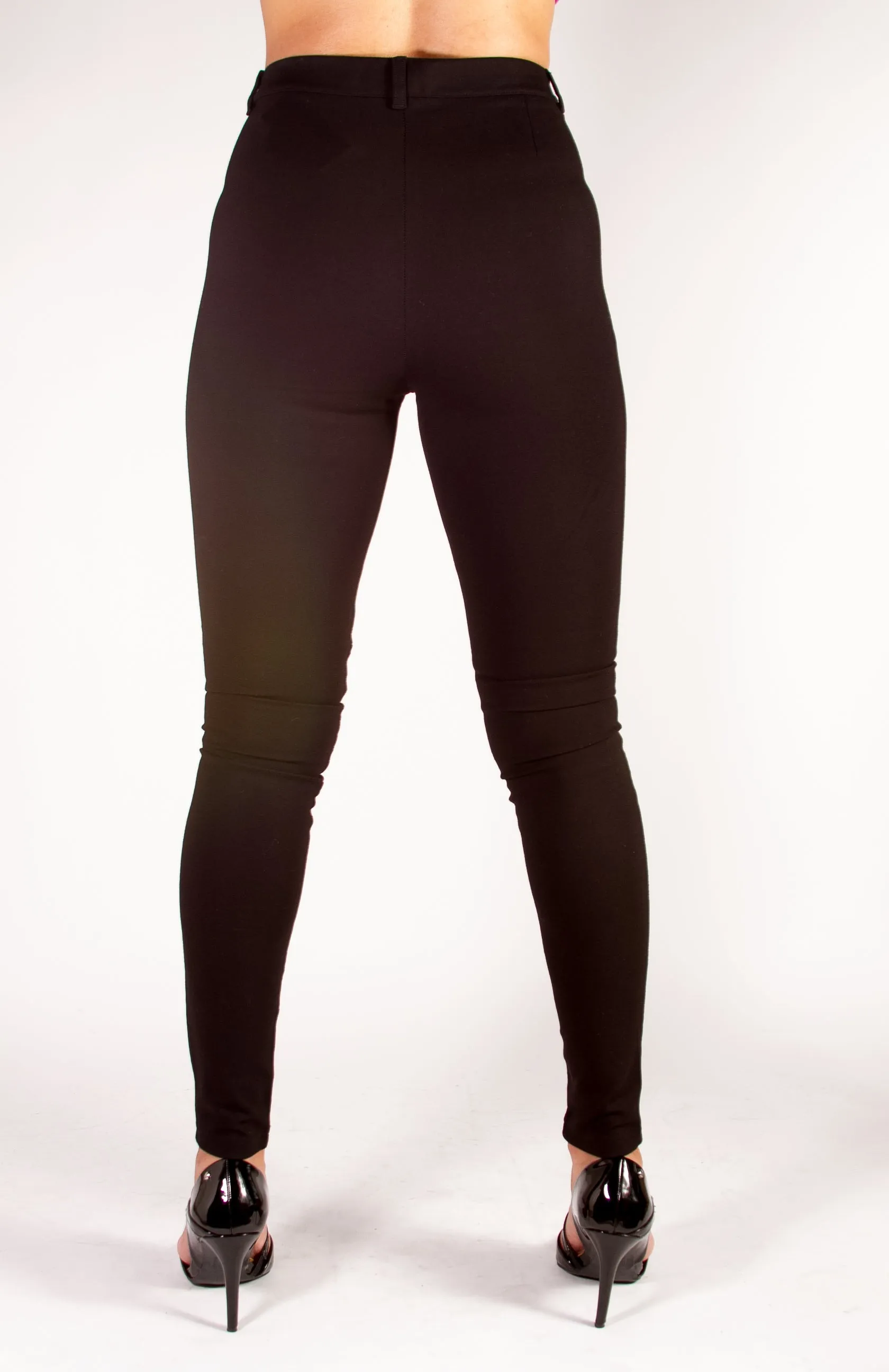 Leggings With Silver Strips On side