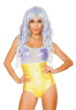 Lemon Mermaid Ladder Romper