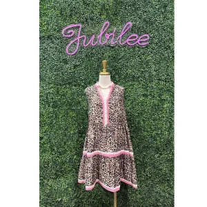 Lena Leopard Tiered Mini Dress