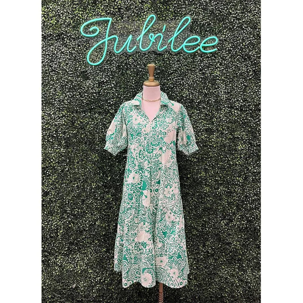 Leni Green Paisley Dress
