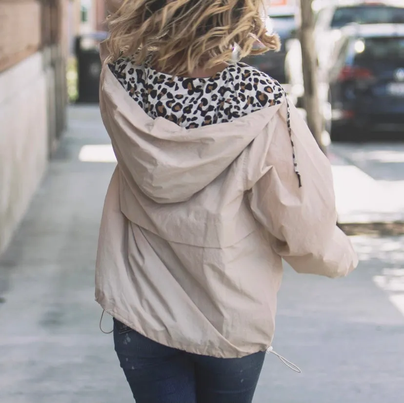 Leopard Peekaboo Windbreaker