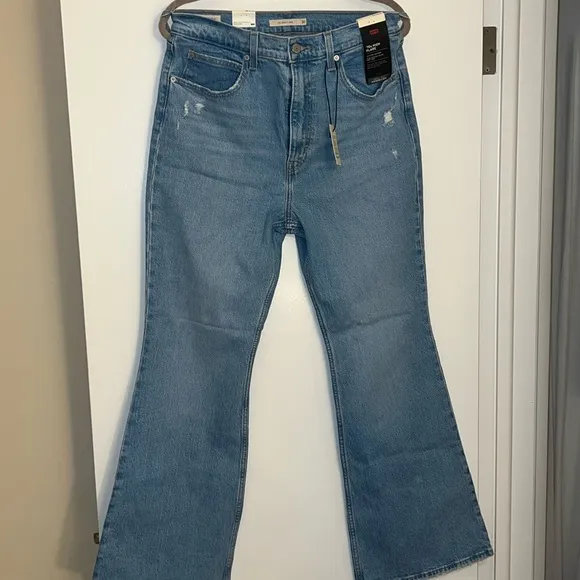 Levi’s 70s high rise flare ultra high rise blue denim jeans 30x32