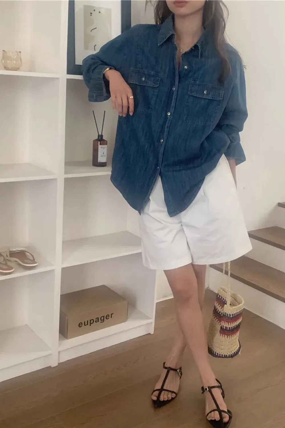 Long Sleeve Casual Denim Shirts