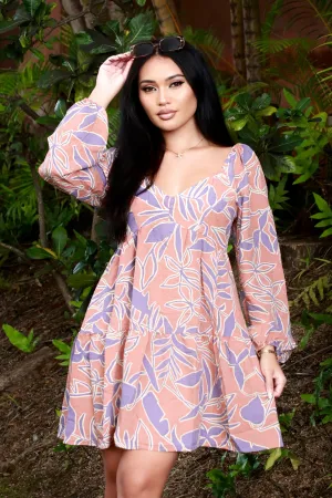 LONG SLEEVE TIERED DRESS