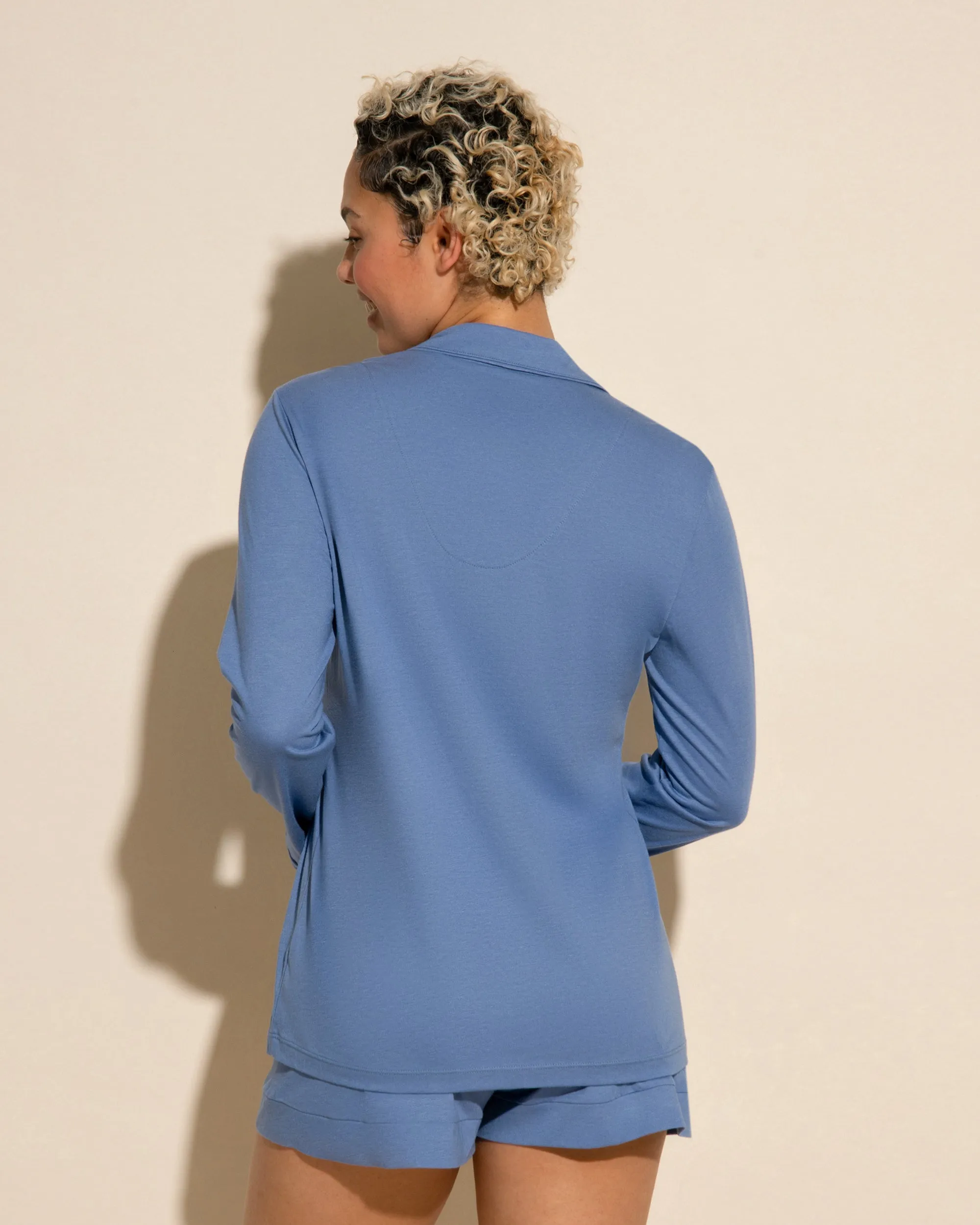 Long Sleeve Top & Boxer Pajama Set