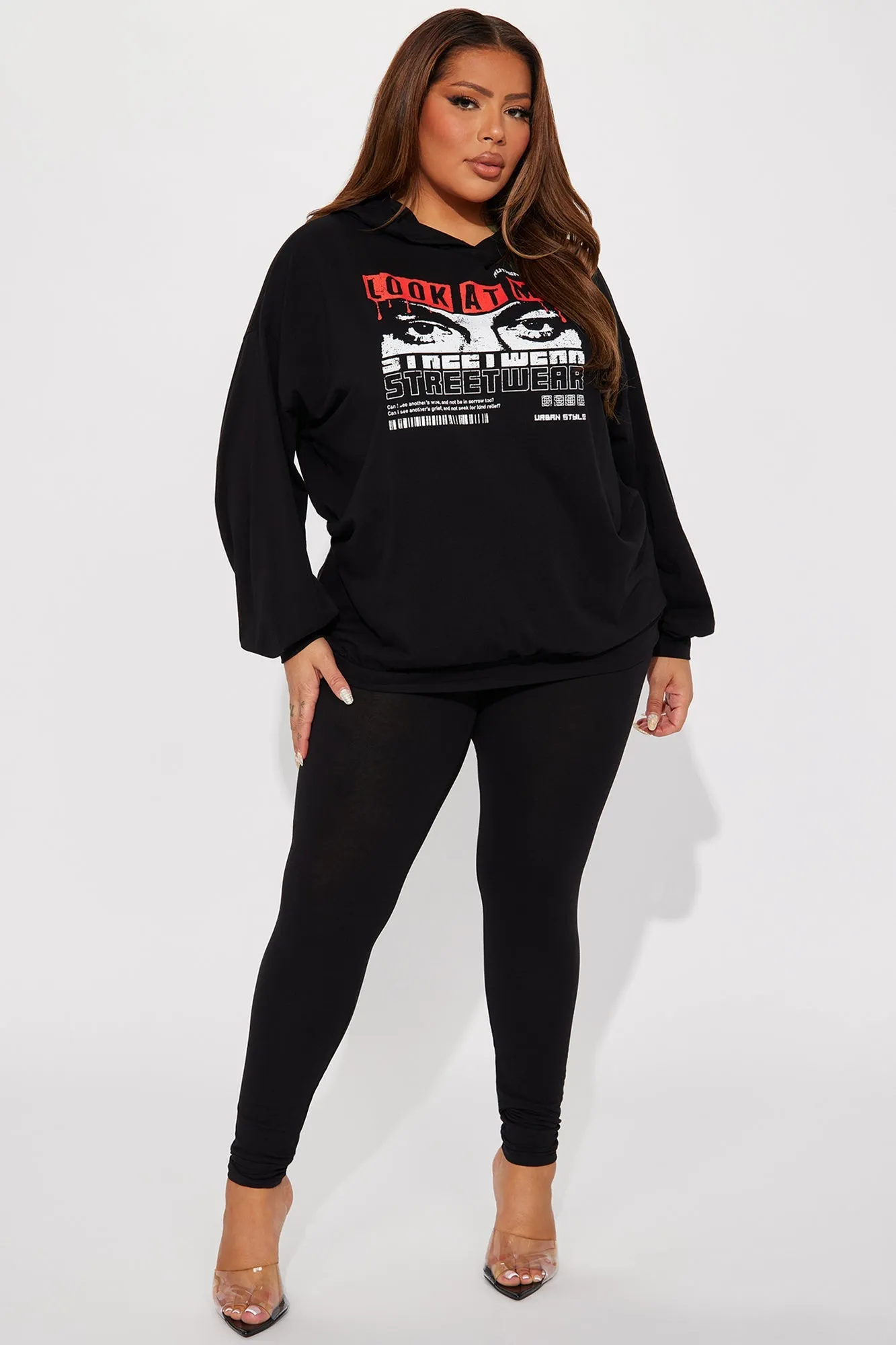 Look At Me Legging Set - Black/Red