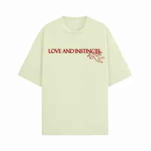 Love and Instincts Oversized T-Shirt  - Sand