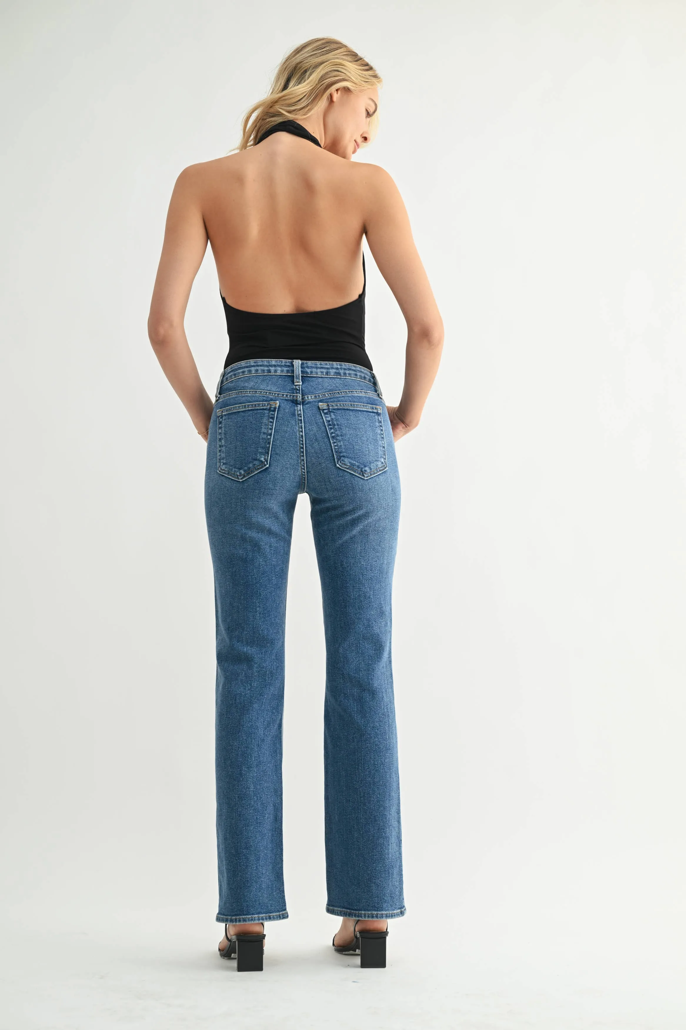 LOW RISE VINTAGE SLIM BOOTCUT - Dark Wash