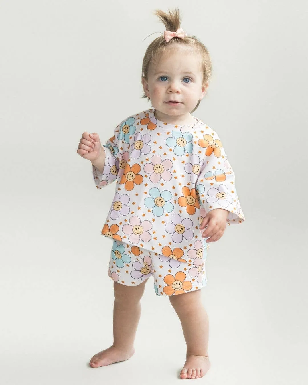 Lucky Panda Kids - Shorts Set | Ditzy Daisy: 5T
