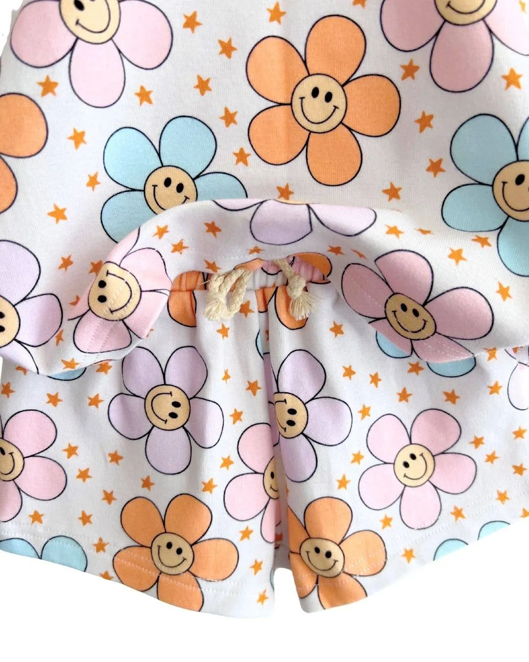 Lucky Panda Kids - Shorts Set | Ditzy Daisy: 5T