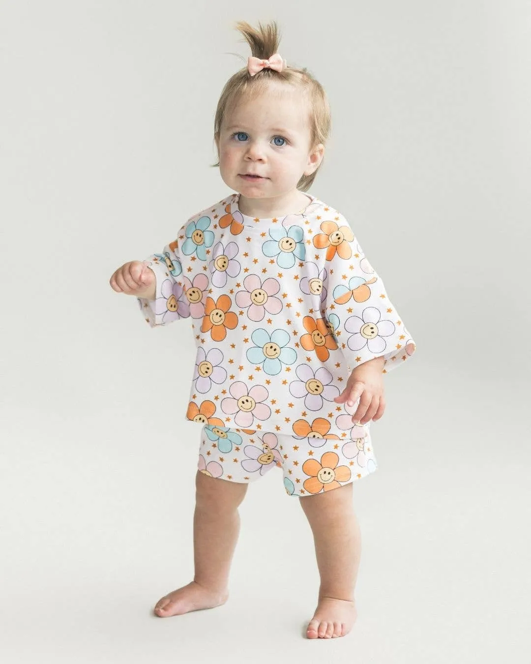 Lucky Panda Kids - Shorts Set | Ditzy Daisy: 5T