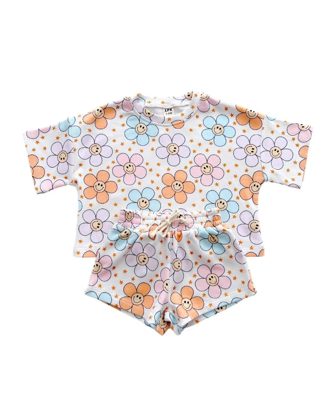 Lucky Panda Kids - Shorts Set | Ditzy Daisy: 5T