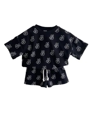 Lucky Panda Kids - Shorts Set | Good Vibes: 3T