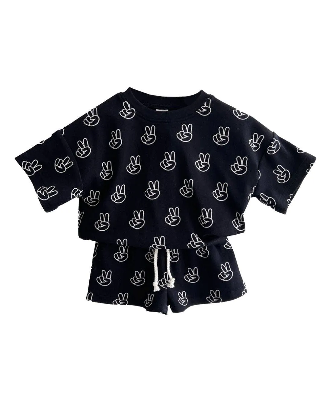 Lucky Panda Kids - Shorts Set | Good Vibes: 3T