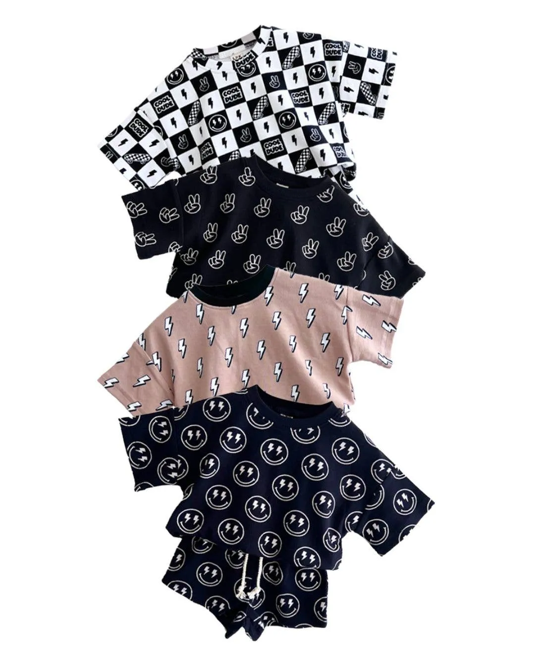 Lucky Panda Kids - Shorts Set | Good Vibes: 3T
