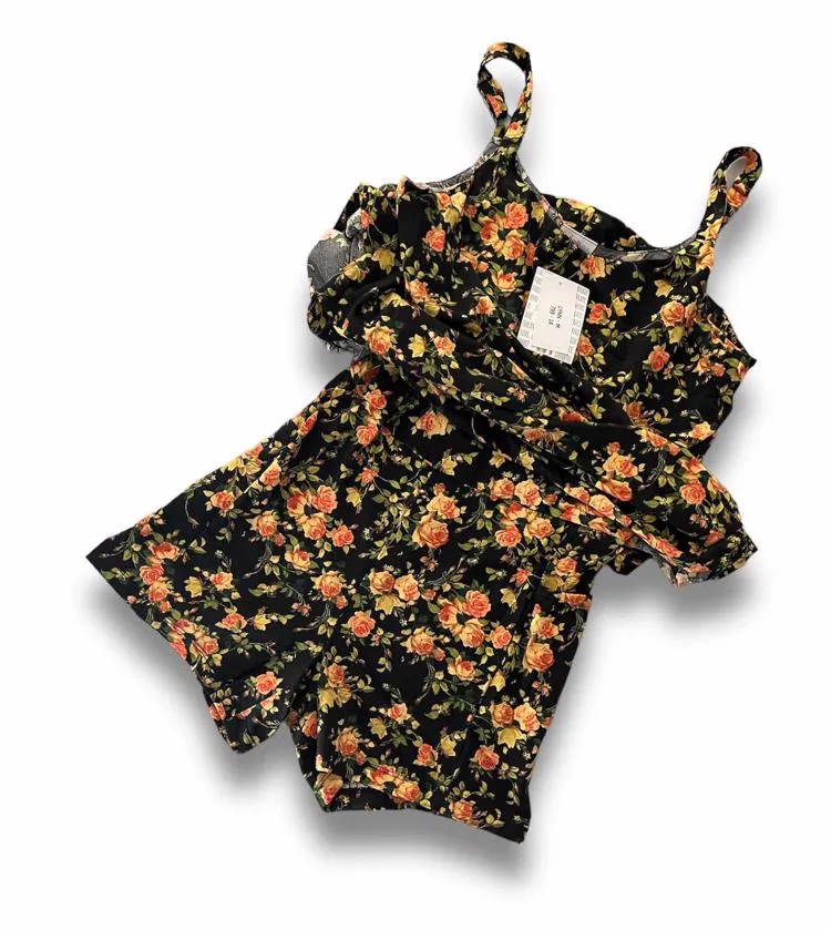 Lynn - Black Cream Pink Floral