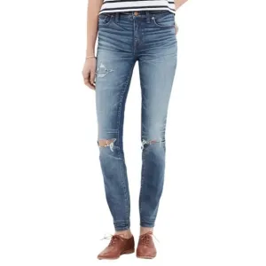 MADEWELL 9” High-Rise Skinny Jeans: Torn-Knee Edition Size 28