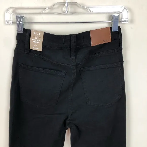 Madewell Black 10” High-Rise Skinny Jeans TALL
